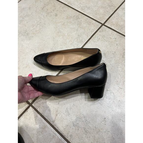 Coke Haan Black Go-to Block Heel Pumps Sz 6.5 - Picture 4 of 8